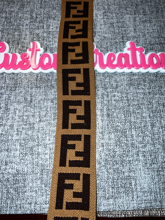 Brown Geometric Pattern Trim Ribbon – Woven Fashion Craft Trim 1.5 Inch Wide
