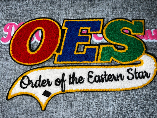 OES Chenille Letter Iron-On Patch – Bold Embroidered Applique