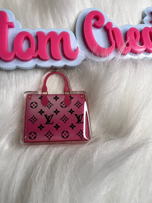 Pink Black LV purse