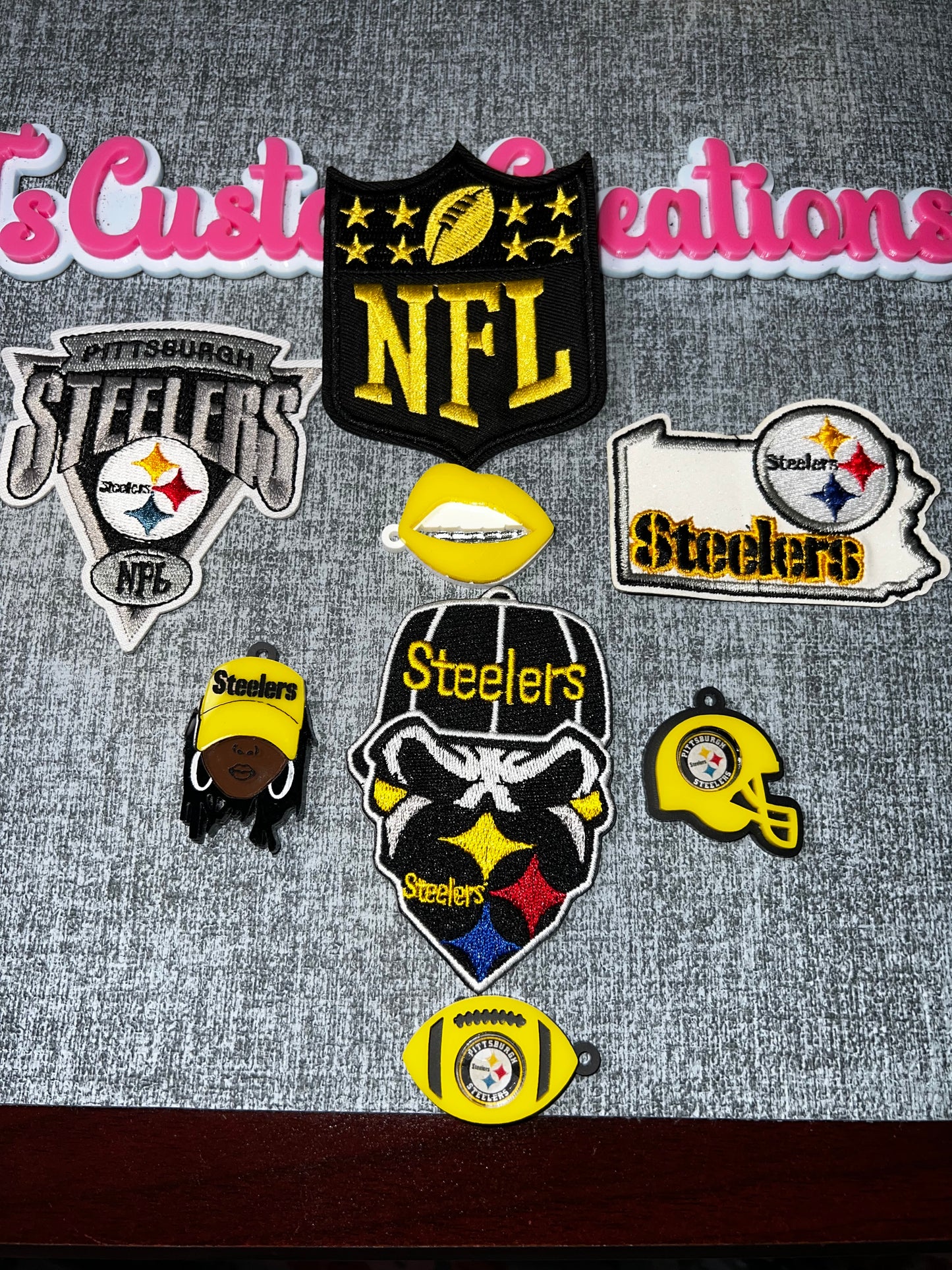 Yellow Black Theme Patch & Embellishment Bundle | Embroidered Iron-On Patches & Decorative Craft Pieces