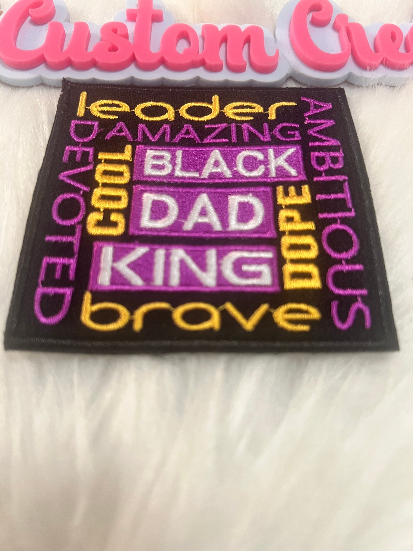Black Dad King Purple Yellow White