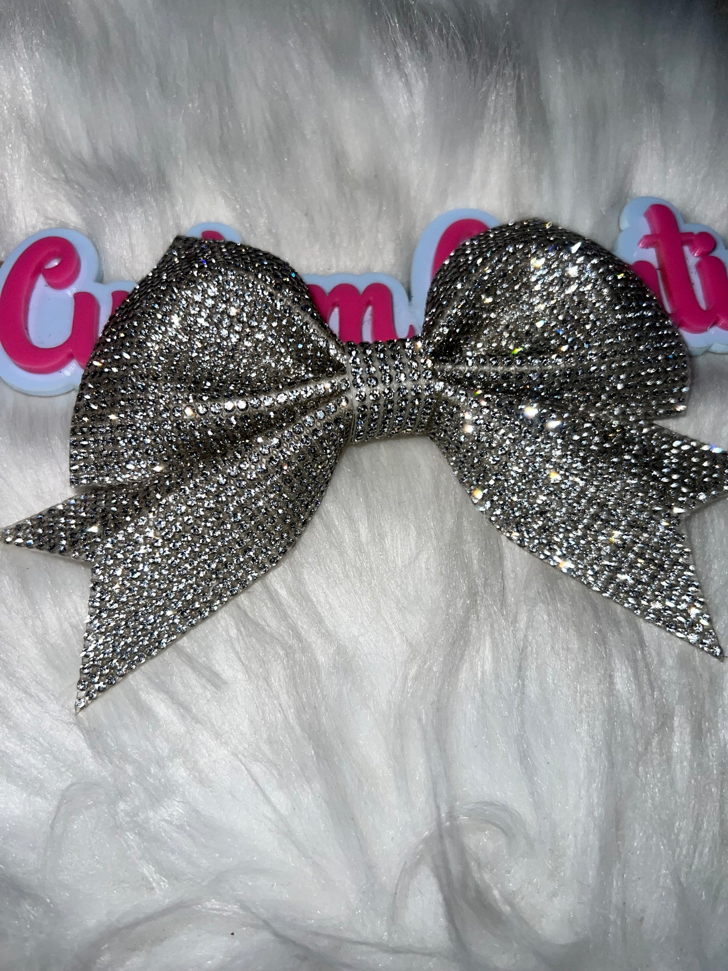 Silver Bling Ribbon Bow