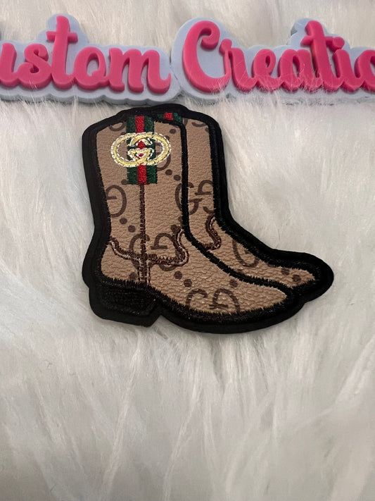 Tan Faux Leather GG boots