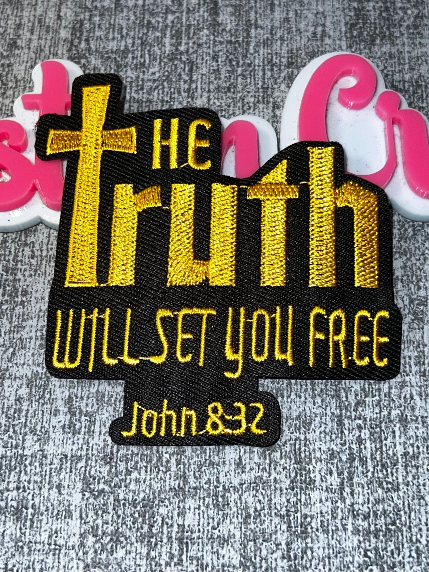 The Truth Will Set You Free Patch – Bible Verse Embroidered Iron On Applique