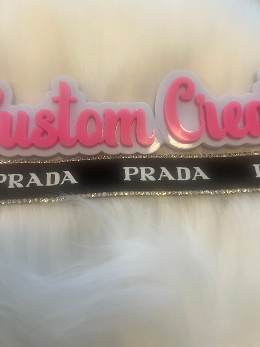 Bling Black White Prada Silver Trim
