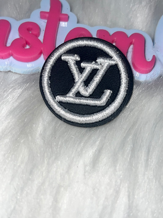 Circle LV Patch (Black w/ Silver Embroidery)