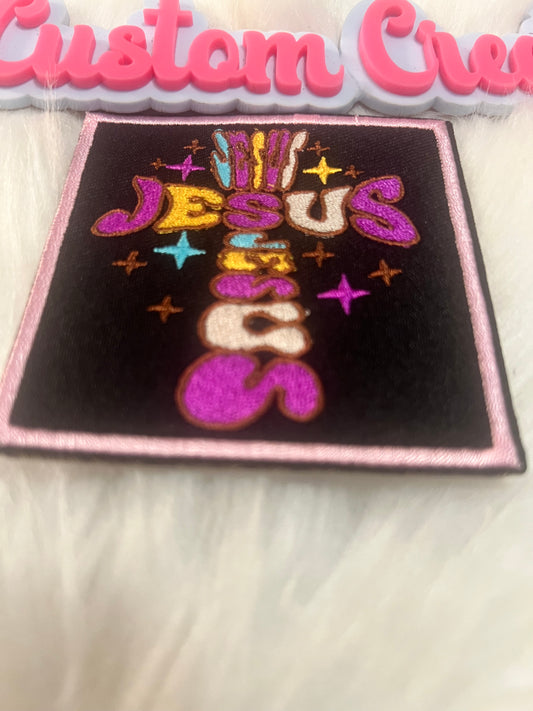 Jesus Purple Yellow White