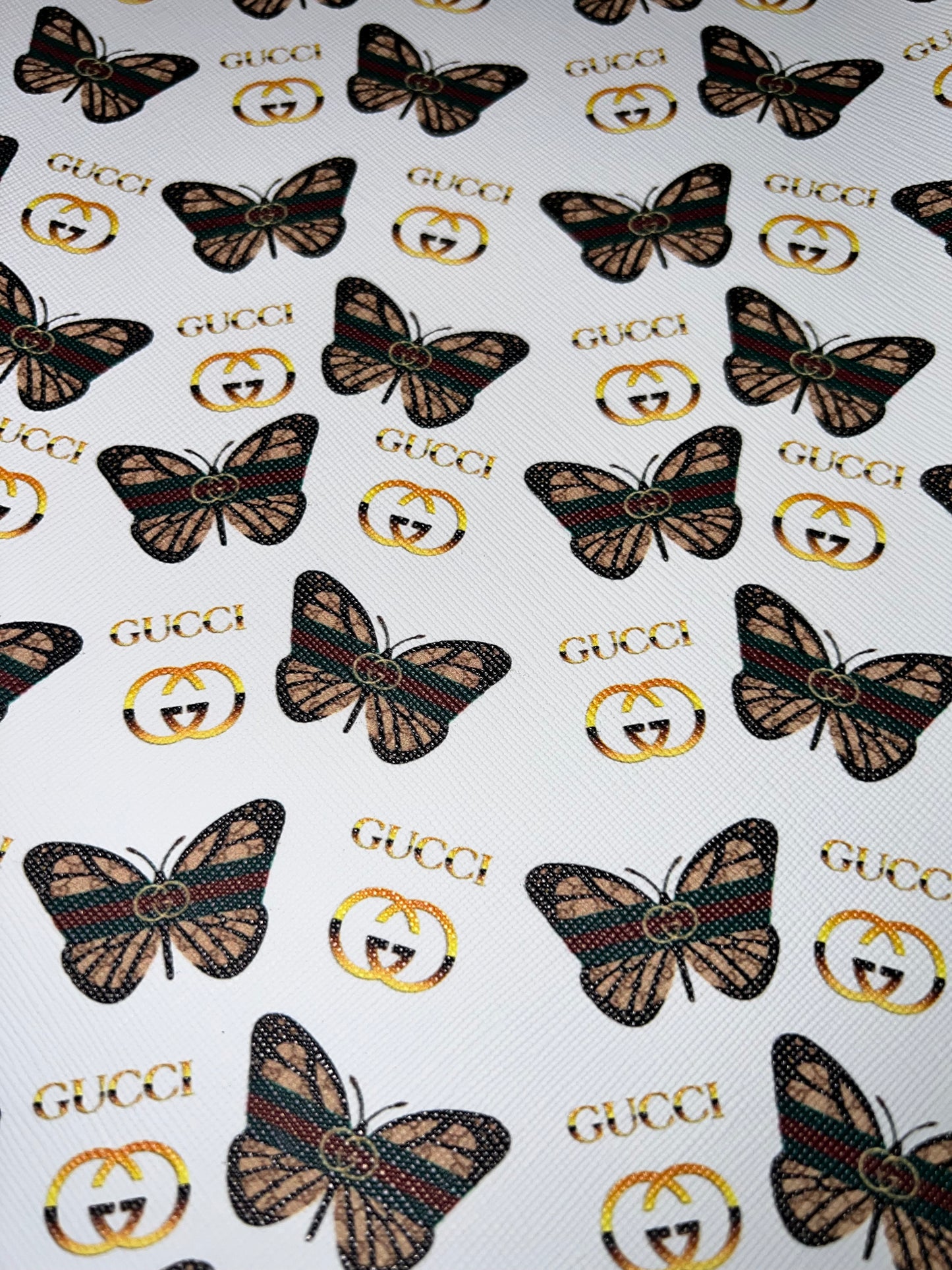 🦋 Butterfly Glam Faux Leather Sheet