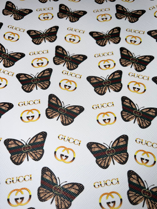🦋 Butterfly Glam Faux Leather Sheet