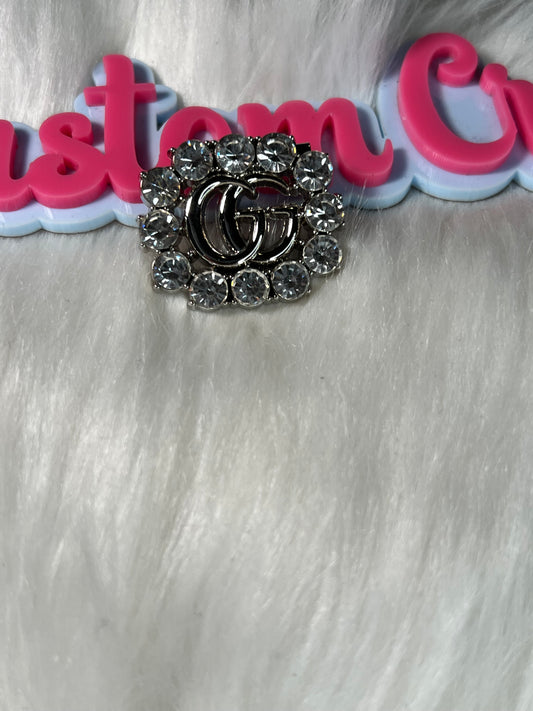 💎 Clear Crystal Rectangle GG Brooch