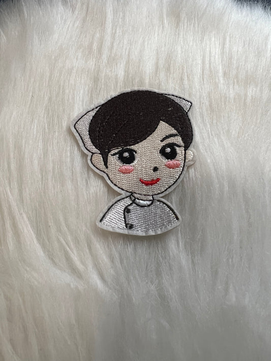 Nurse with Brown hair