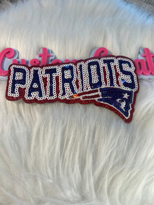 🏈 Patriots Sequin Patch