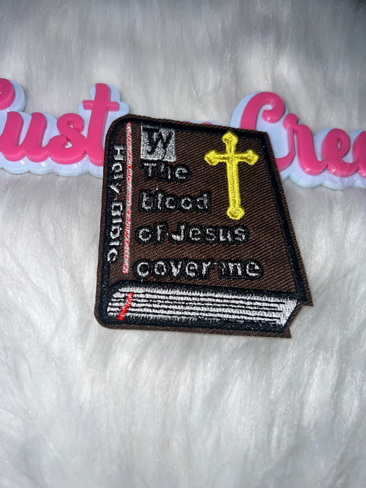 ✝️ The Blood of Jesus Cover Me Patch (Iron-On)