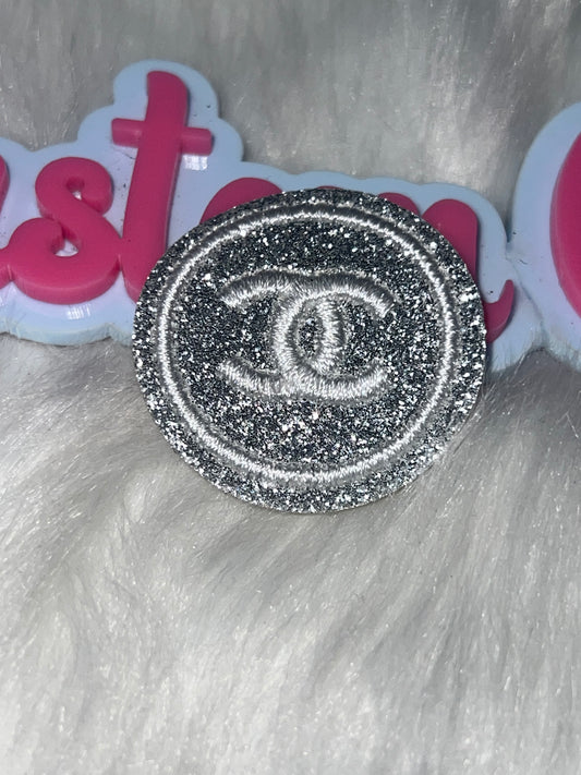 Glitter Silver CC Patch (Silver Stitch)