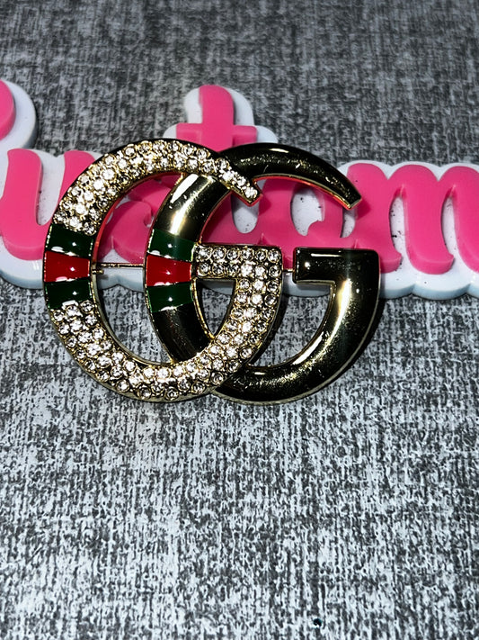 Crystal Double Letter Fashion Brooch Pin |Rhinestone Statement Brooch