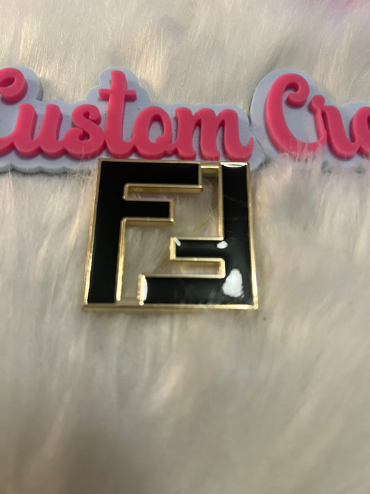 Black Gold FF Brooch