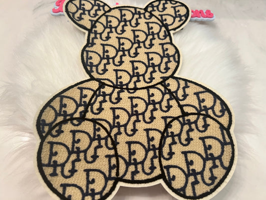 Tan Navy Blue CD bear