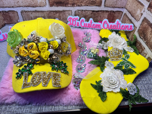 💛🌼 “Golden Garden Luxe” DIY Hat & Sock