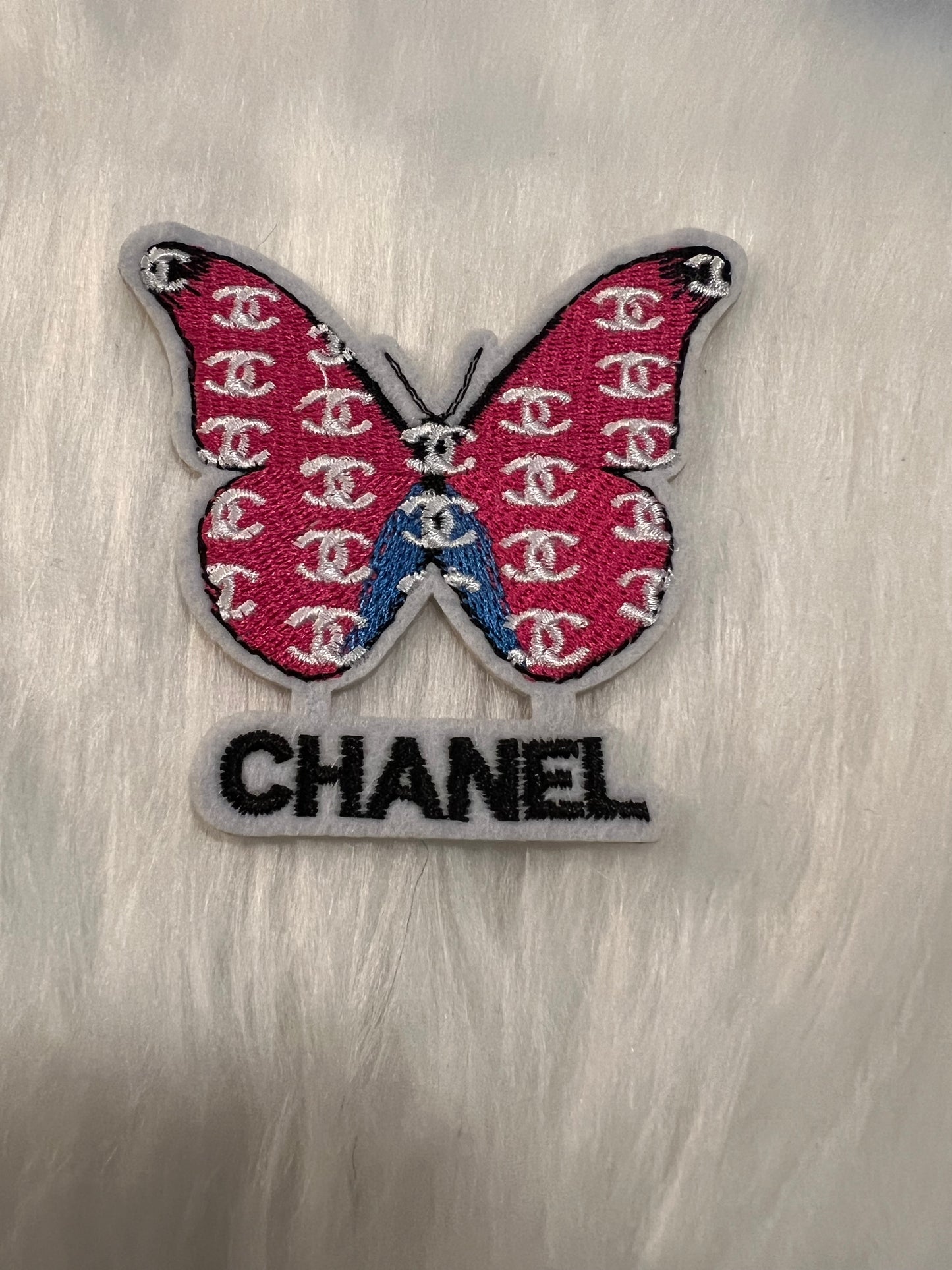 Pink splash Blue CC Butterfly