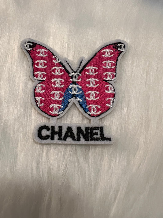 Pink splash Blue CC Butterfly