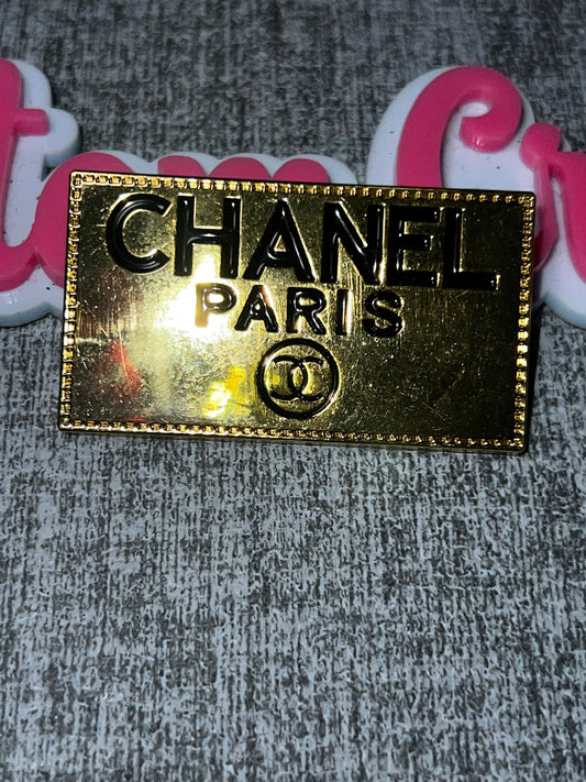 Gold Paris Fashion Brooch Pin | Rectangle Statement Brooch | Decorative Lapel Pin