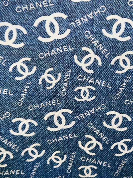 Denim Blue Look Pattern Faux Leather Sheet for DIY Crafts, Bows & Earrings – 9x12
