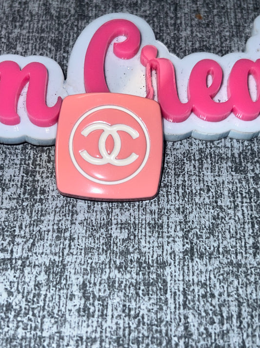 Coral Square Frame Logo Charm – Luxe Statement Charm