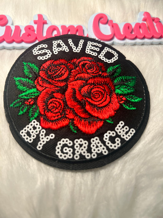 Sequin Saved by Grace Religion