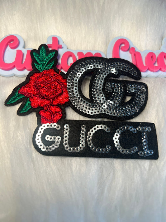 Sequin Rose Silver GG