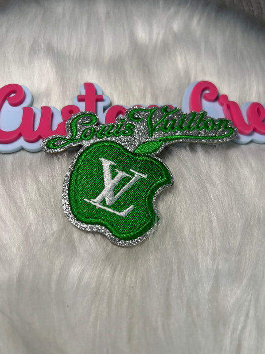 💚✨ Green LV Apple Iron-On Patch