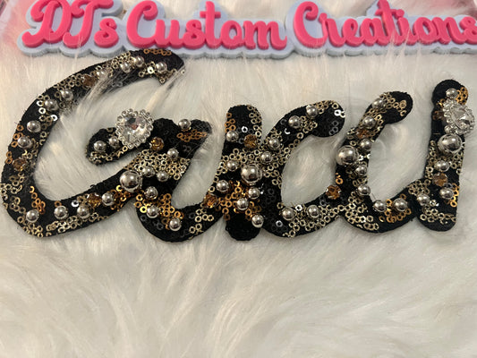 Sequin GG Black Gold