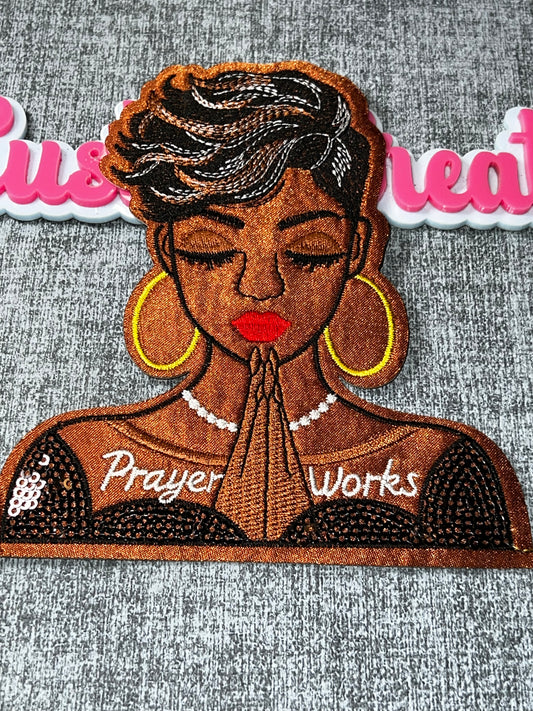 Prayer Works Classic Patch – Embroidered Iron On Applique Medium