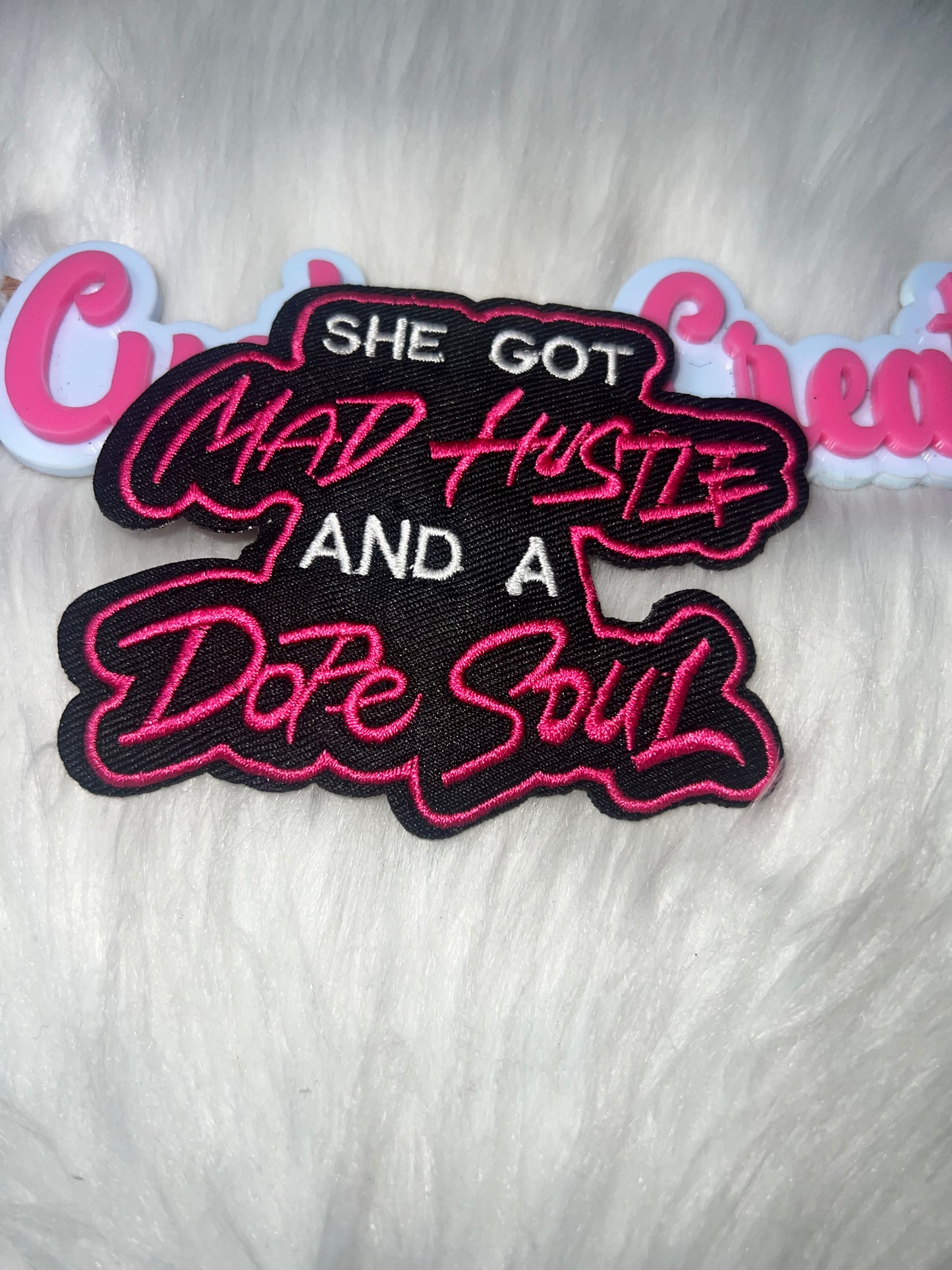 ⭐ She Got Mad Hustle and a Dope Soul – IRON-ON PATCH
