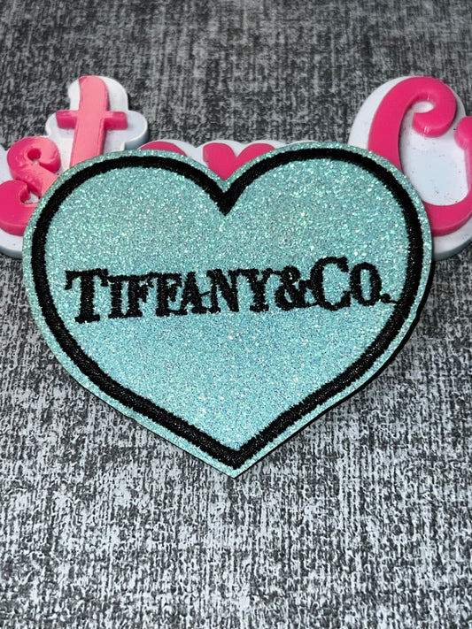 Glitter Heart Patch – Embroidered Fashion Applique