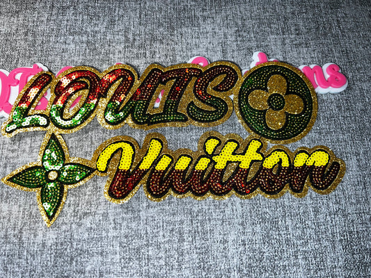 Luxury Sequin Letter Patch | Iron On Embroidered Statement Patch, Fashion Applique, DIY Jacket Bag Hat Patch