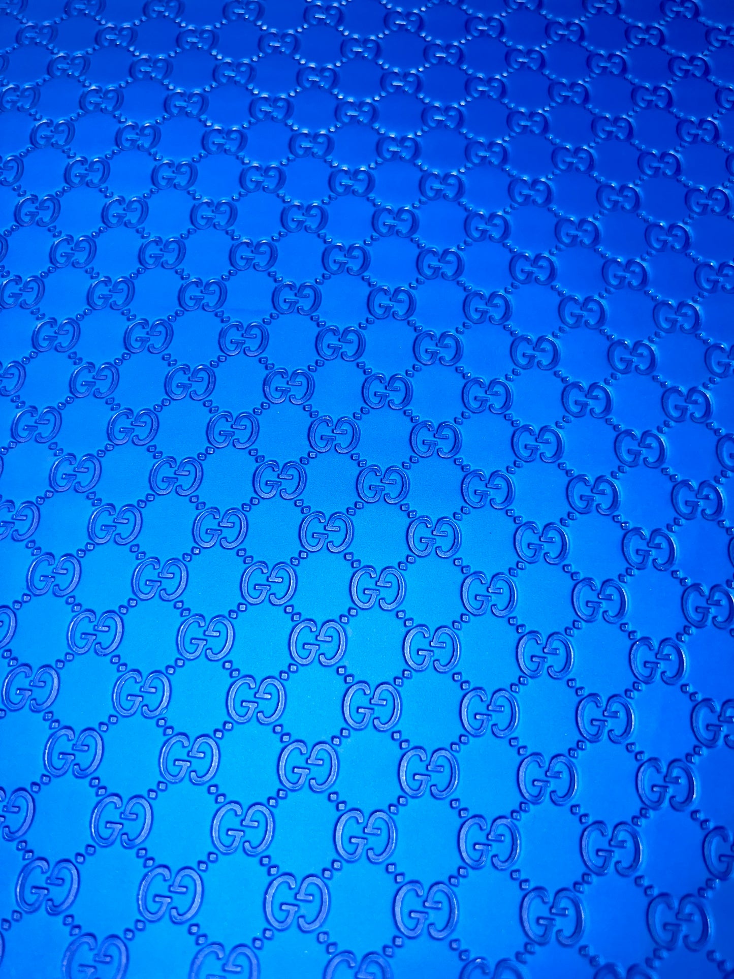 Royal Blue Embossed Faux Leather Sheet