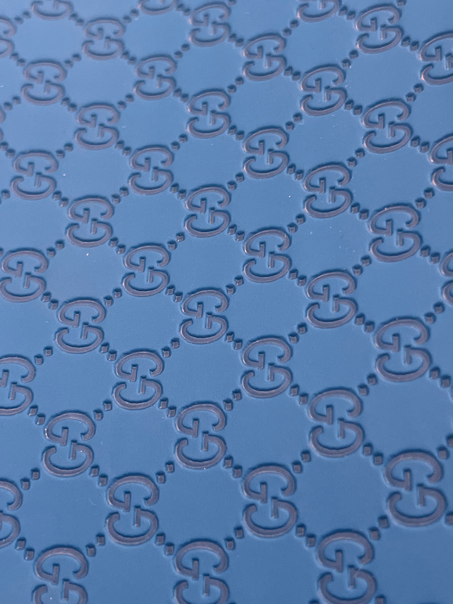 Electric Blue Embossed GG