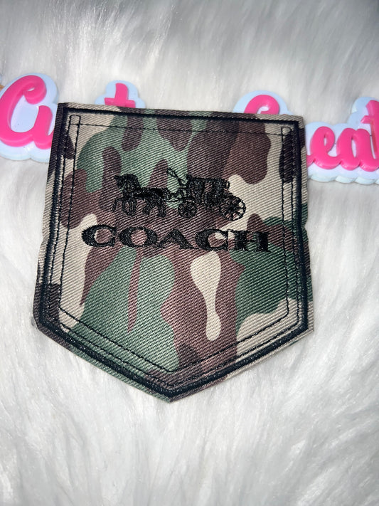 Coach-Inspired Camo Pocket Patch (Iron-On)