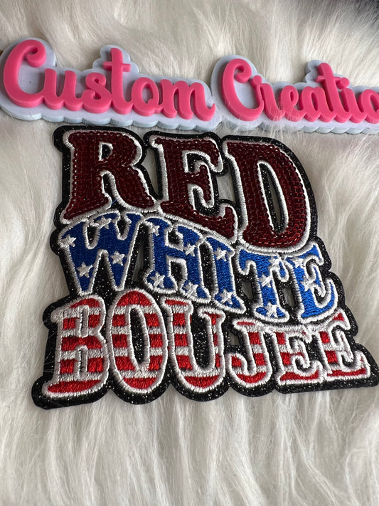 Sequin Red White Blue Boujee