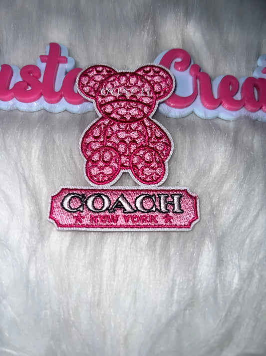 💗 Coach Teddy Bear Patch (Iron-On)