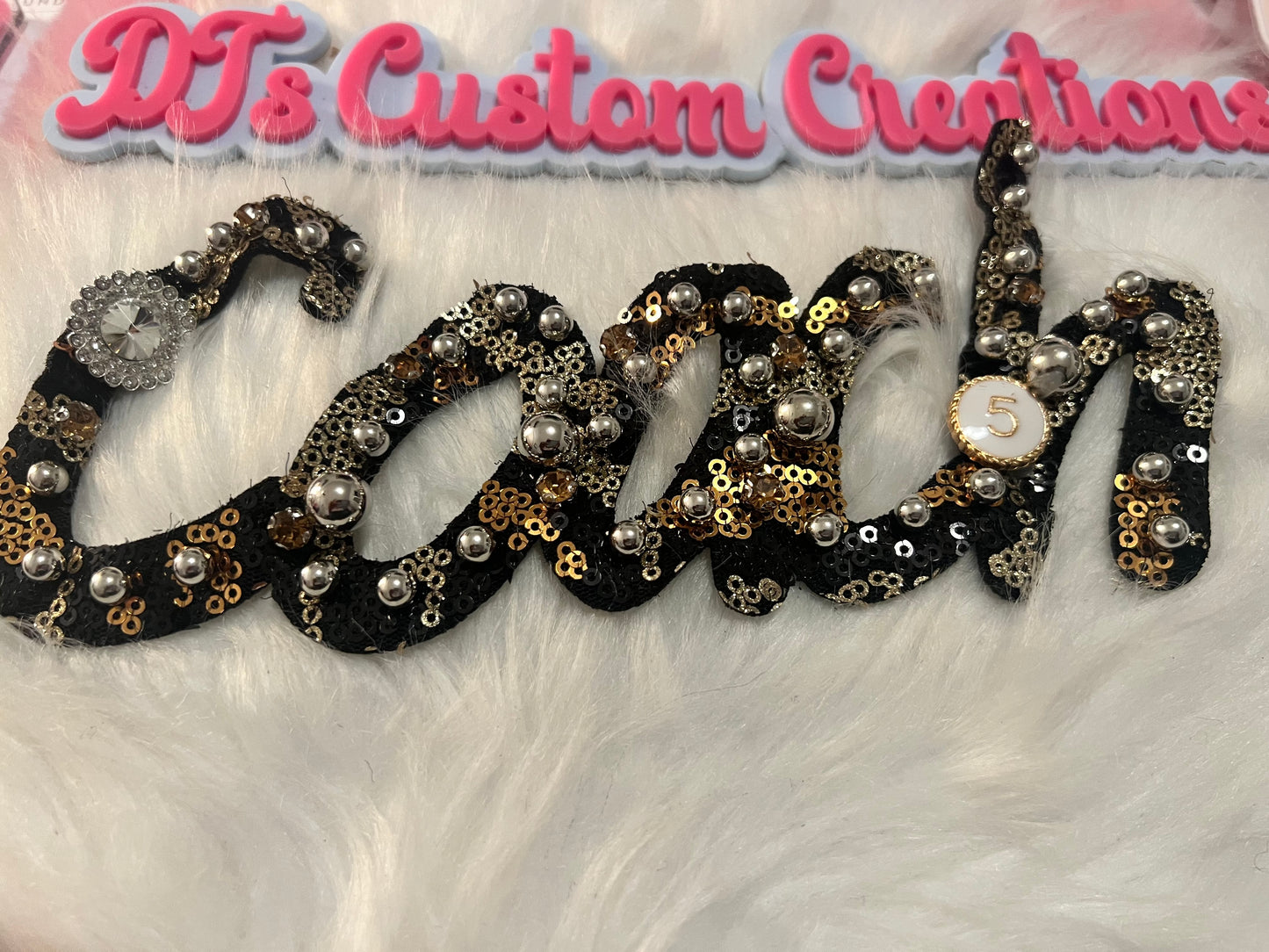 Sequin Coach Black Gold