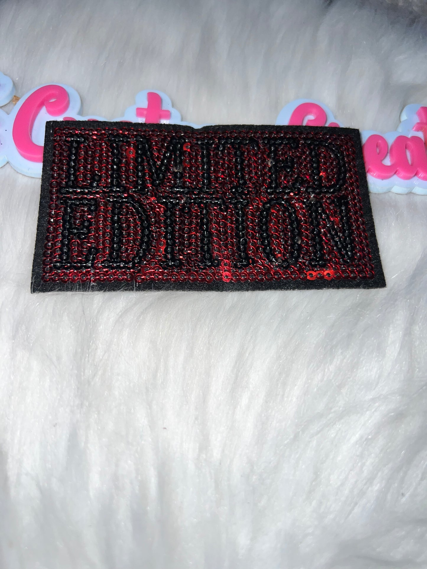 Red Sequin “Limited Edition” Iron-On Patch