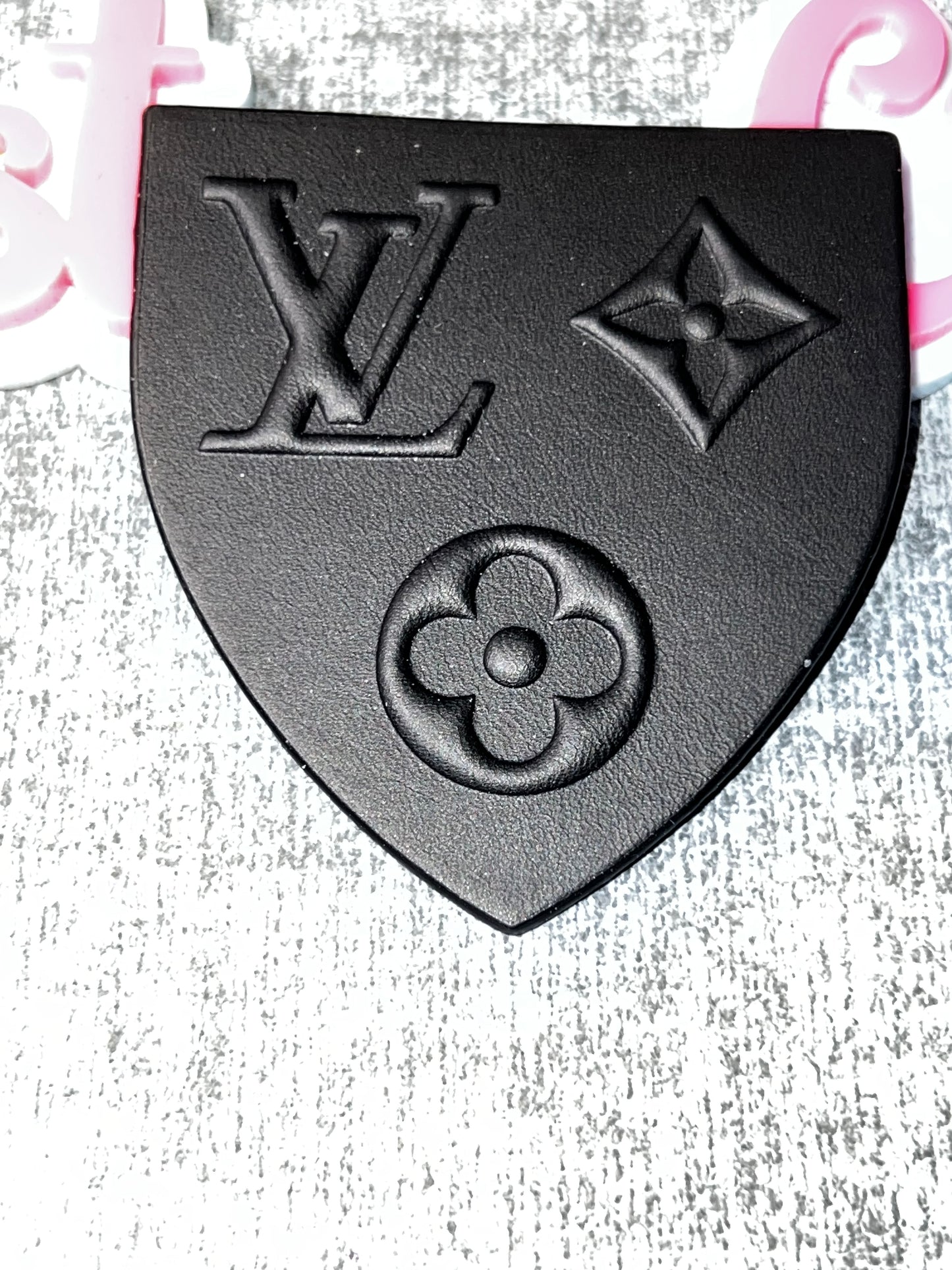 Embossed Crest Faux Leather Patch Tag – Shield Style Applique