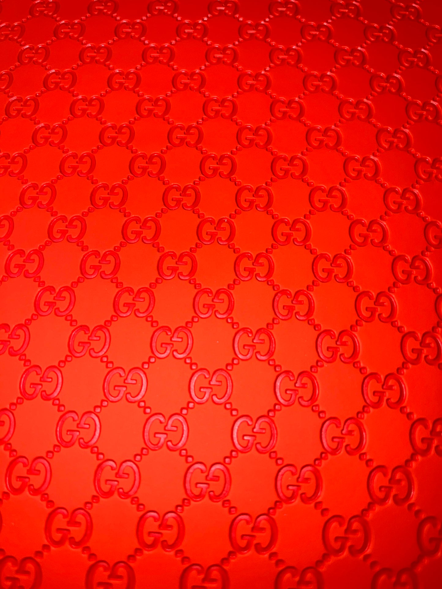 Bright Orange Embossed Faux Leather Sheet