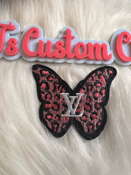 Pink Leopard LV Butterfly