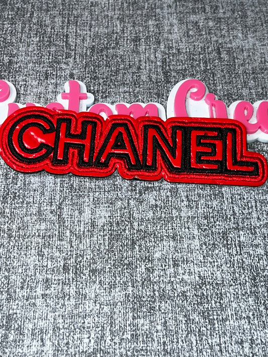 Red Letter Embroidered Patch – Bold Fashion Applique – Approx. 4 Inches