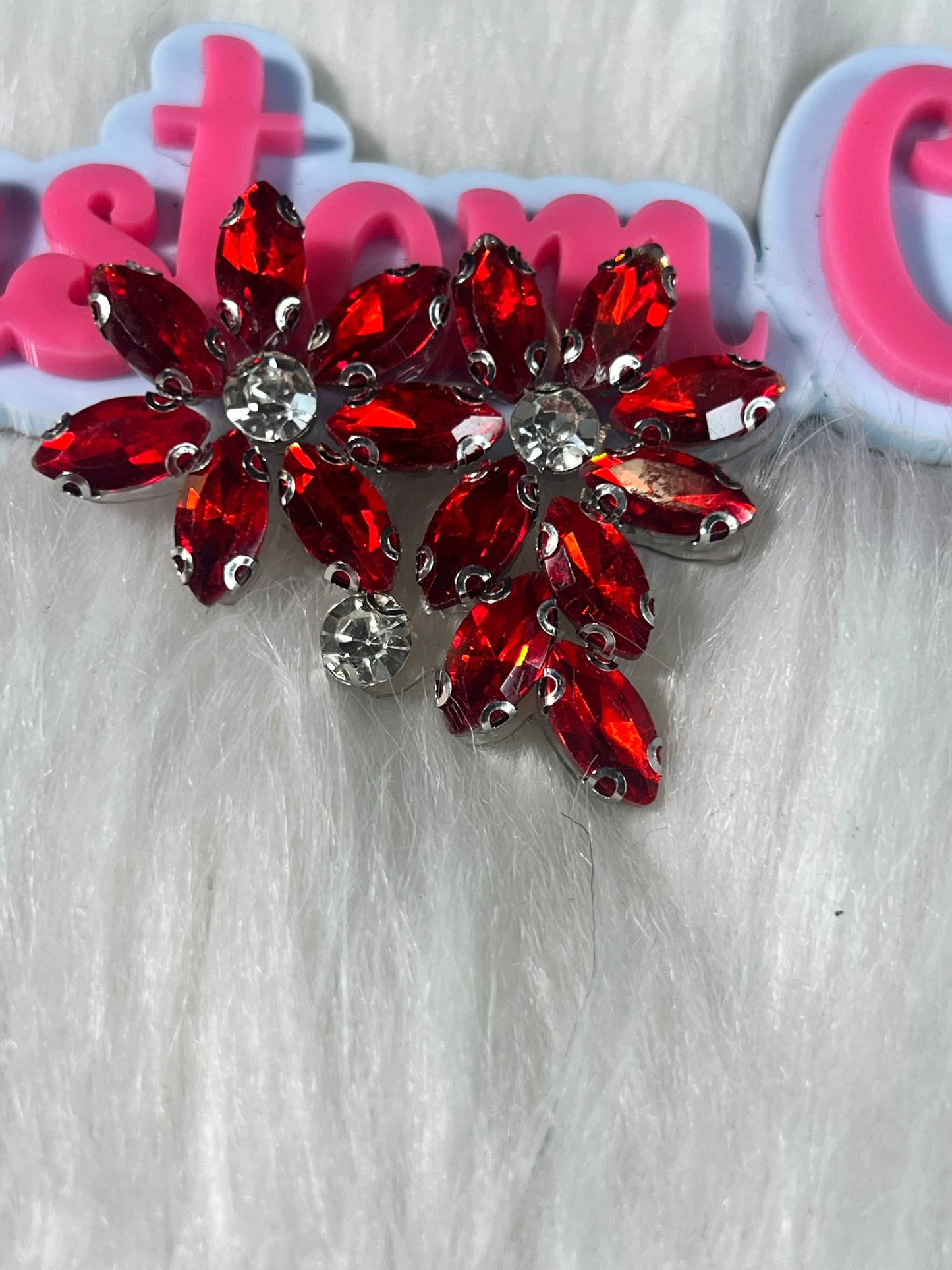 Red Crystal Floral Duo