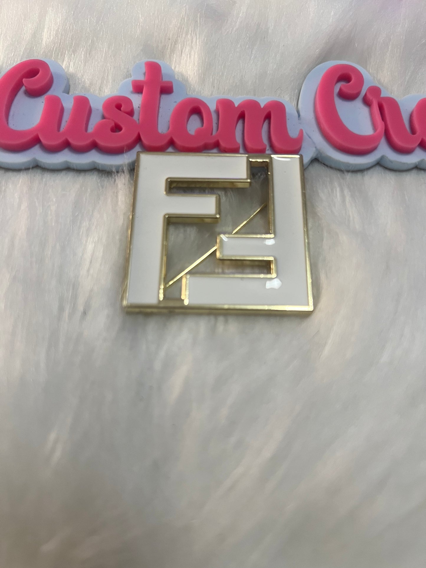 White Gold FF Brooch