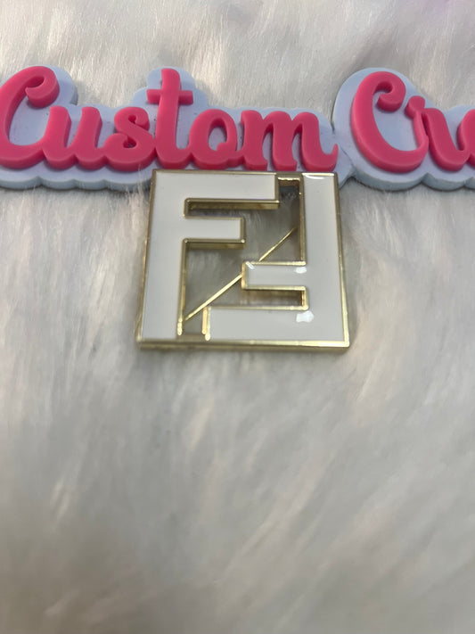 White Gold FF Brooch