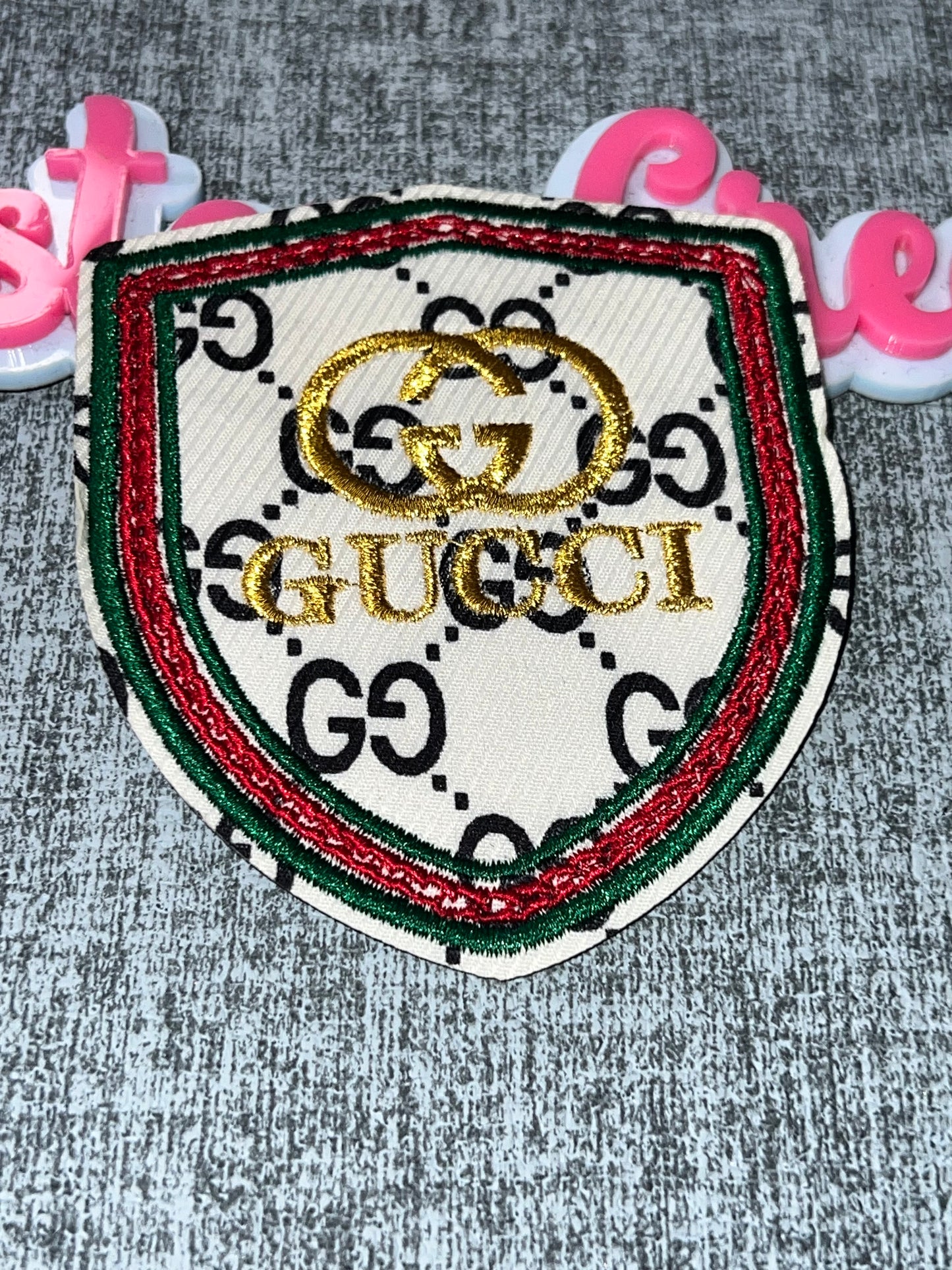 Luxe Shield Embroidered Iron-On Patch – Designer Inspired Statement Patch for DIY Crafts
